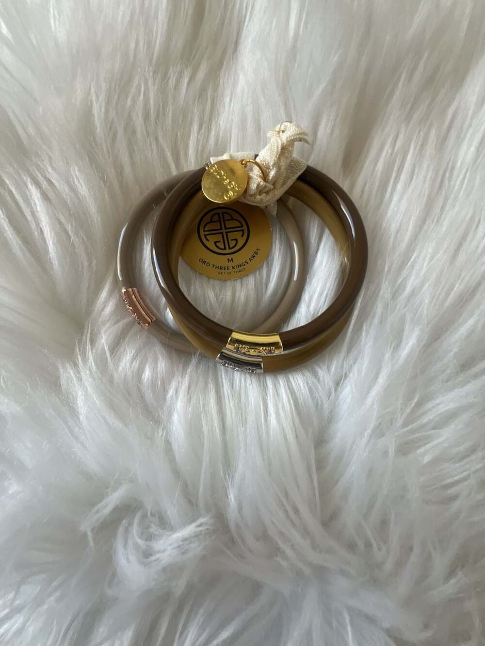 BuDhaGirl Oro Three Kings All Weather Bangles Size M Set Of Three